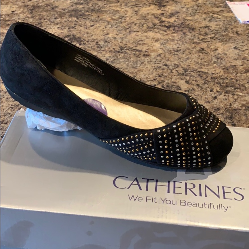 Black Suede Good Soles 10W Catherines